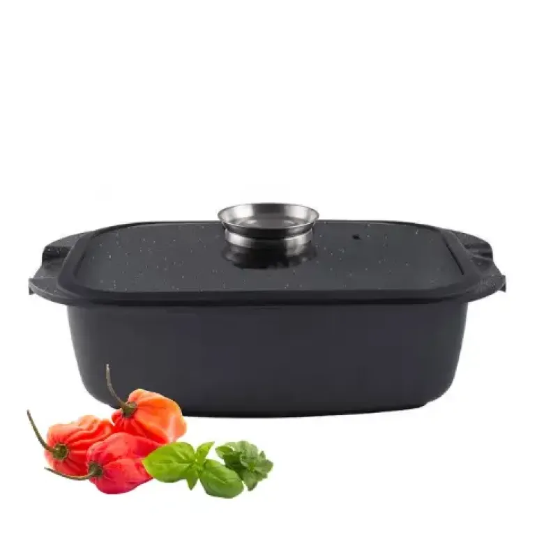 GERLACH PRIME Komplet Garnki z pokrywkami 6 el + patelnie Gerlach Ambiente 20, 24, 28 cm+ Patelnia naleśnikowa 26 cm + Brytfanna