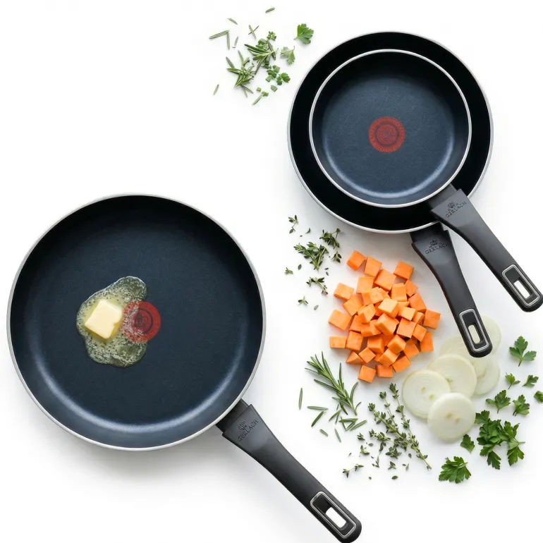 GERLACH PRIME Komplet Garnki z pokrywkami 6 el + patelnie Gerlach Ambiente 20, 24, 28 cm+ Patelnia naleśnikowa 26 cm + Brytfanna