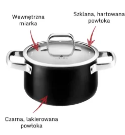 GERLACH PRIME Komplet Garnki z pokrywkami 6 el + patelnie Gerlach Ambiente 20, 24, 28 cm+ pokrywki