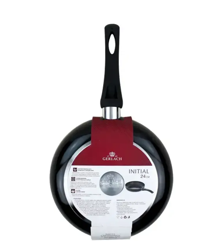 GERLACH PRIME Komplet Garnki z pokrywkami 6 el + patelnie Gerlach Initial 24, 28 cm + pokrywki