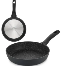 GERLACH PURE Komplet Garnki z pokrywkami 10 el / indukcja + Gerlach Granitex Patelnia 20, 28 cm