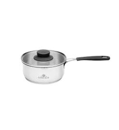 GERLACH PURE Komplet Garnki z pokrywkami 10 el / indukcja + Gerlach Initial Patelnia 20, 24, 28 cm + Pokrywki szklane