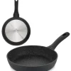 GERLACH PURE Komplet Garnki z pokrywkami 10 el / indukcja + Gerlach Granitex Patelnia 20, 24, 28 cm + pokrywki szklane