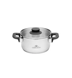 GERLACH PURE Komplet Garnki z pokrywkami 10 el / indukcja + Gerlach Ambiente Patelnia 20, 28 cm + pokrywki szklane