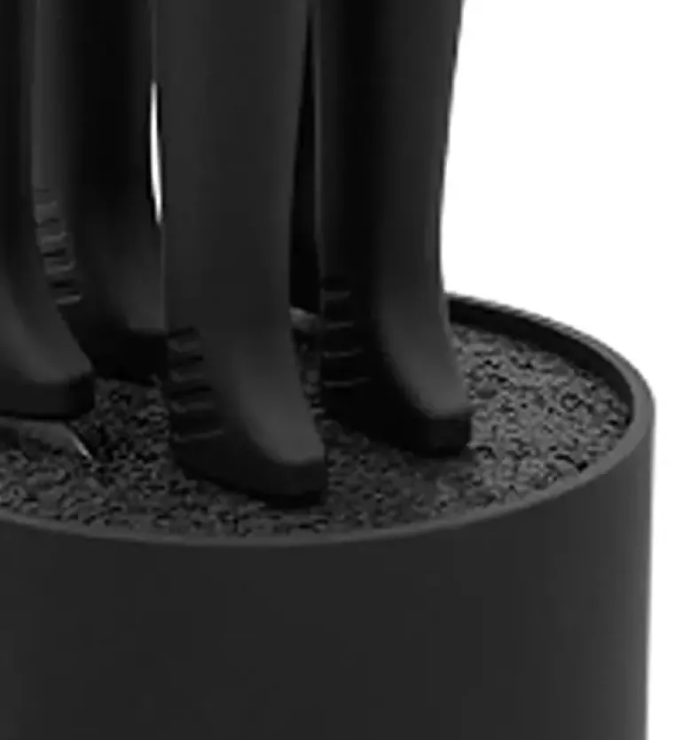 GERLACH SMART BLACK 994 Zestaw noży w bloku 6 elementów / antypoślizgowa rękojeść / 994CZARNY
