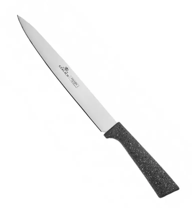 GERLACH SMART GRANIT Komplet 5 noży w bloku + nożyce do drobiu + deska dębowa