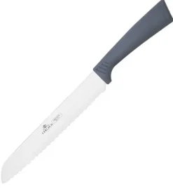 GERLACH SMART GREY Komplet 5 noży w bloku + ostrzałka 2w1 + nożyce do drobiu + deska