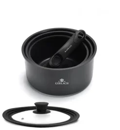 GERLACH SMART 994 Komplet 3 garnków 16/18/20 cm+ pokrywka silikonowa 18/20/22 cm / indukcja