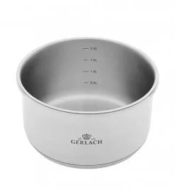 GERLACH SMART STEEL Komplet 3 garnków 16/18/20 cm + odpinana rączka / indukcja