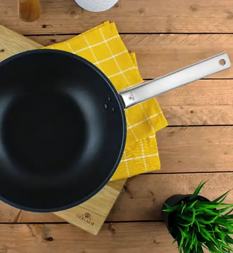 GERLACH SOLID LITE WOK 28 cm / indukcja / powłoka ceramiczna ILAG Xera Dur 2