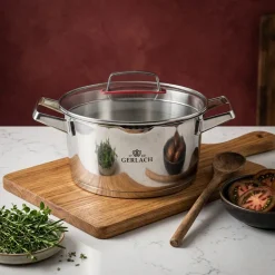 GERLACH SUPERIOR Garnek 4 l z pokrywką 24 cm / stal nierdzewna