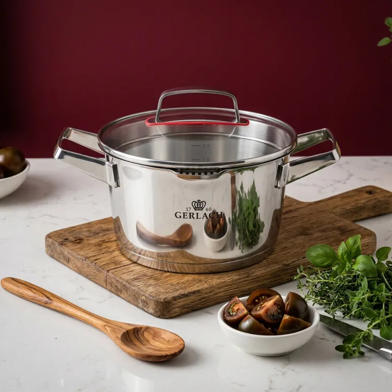 GERLACH SUPERIOR Garnek 2,5 l z pokrywką 20 cm / stal nierdzewna