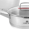 GERLACH SUPERIOR Komplet Garnki z pokrywkami 10 el + patelnie Gerlach Initial 20, 24, 28 cm+ pokrywki szklane