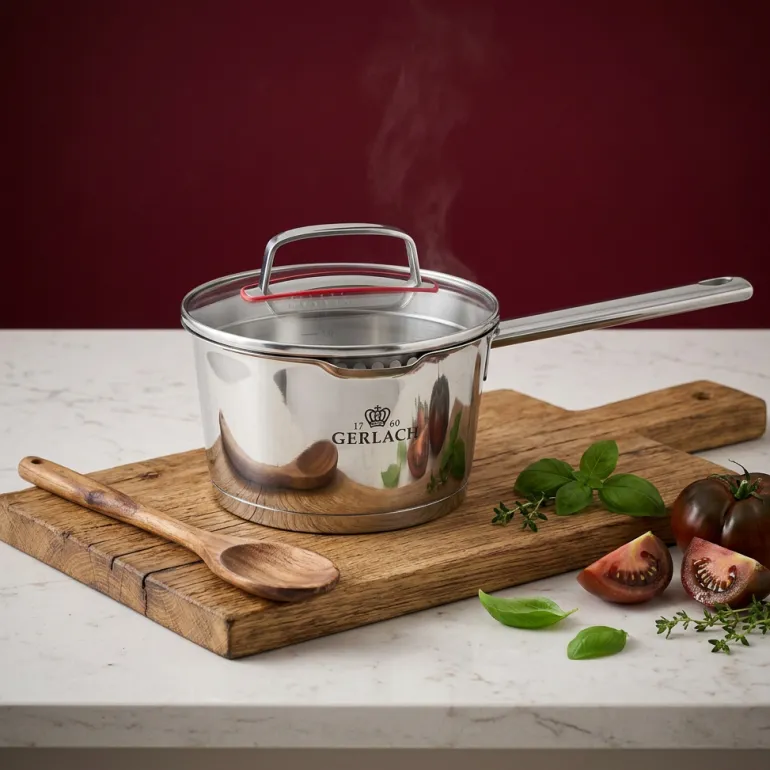 GERLACH SUPERIOR Rondel 1,5 l z pokrywką 16 cm / stal nierdzewna