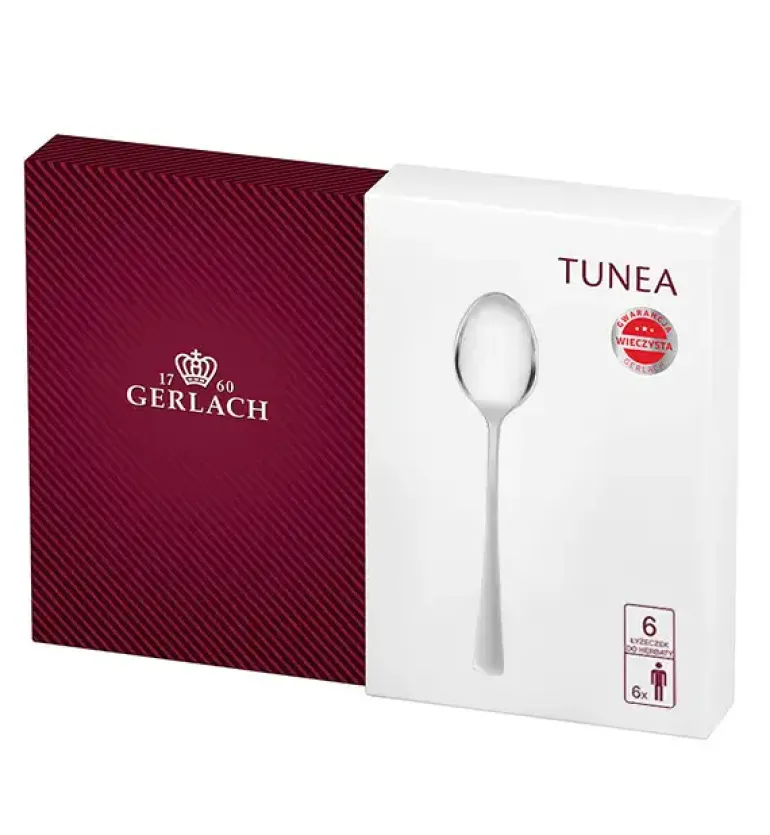 GERLACH TUNEA Sztućce Łyżeczki do herbaty 12 el pudełko / 12 osób / połysk