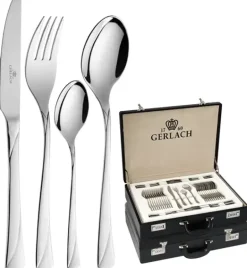 Gerlach Valor Sztućce Komplet 136 el w walizce (2x68W) / 24 osoby / połysk