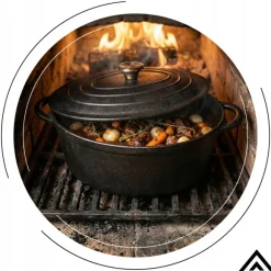 HAGE Brytfanna żeliwna 4,5 l z pokrywką Cast Iron