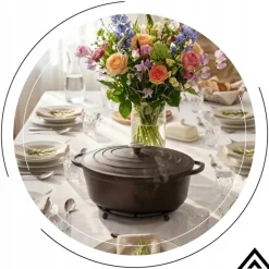 HAGE Brytfanna żeliwna 6,2 l z pokrywką Cast Iron