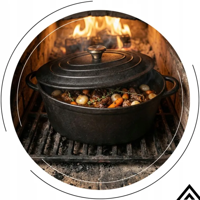 HAGE Brytfanna żeliwna 6,2 l z pokrywką Cast Iron