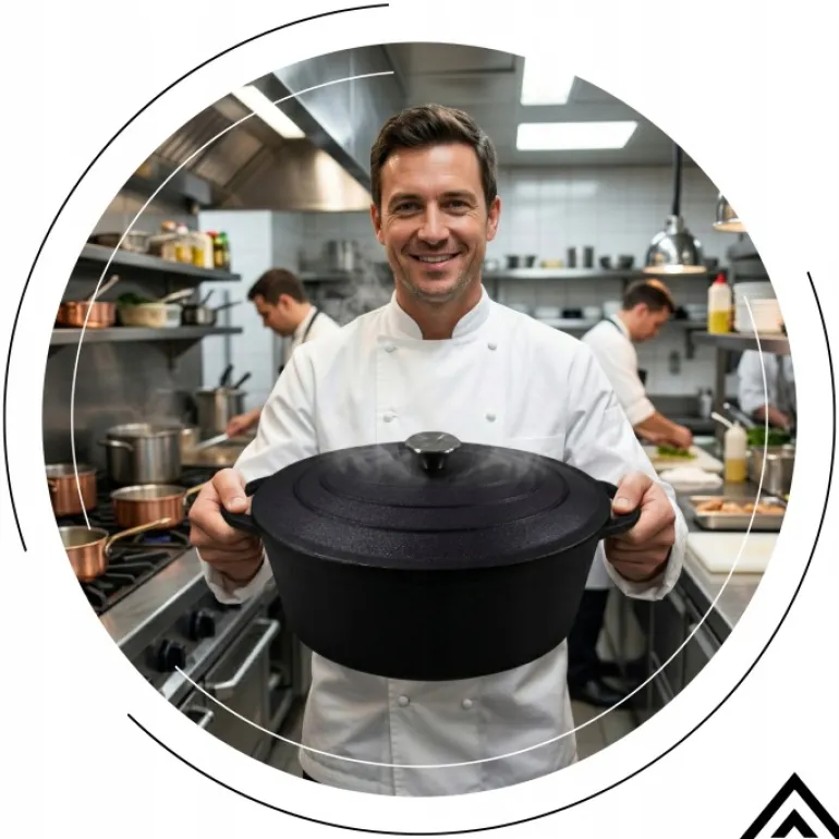 HAGE Brytfanna żeliwna 6,2 l z pokrywką Cast Iron