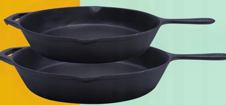HAGE Komplet 2 Patelnie żeliwne 26,5/31 cm z uchem Cast Iron