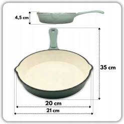 HAGE Patelnia żeliwna 20 cm / sól morska