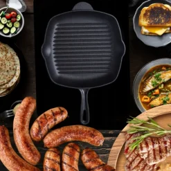 HAGE Patelnia żeliwna grillowa 26 cm Cast Iron