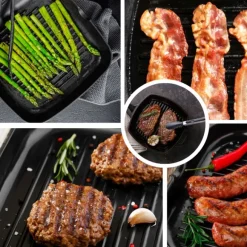 HAGE Patelnia żeliwna grillowa 26 cm Cast Iron