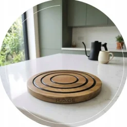 HAGE Podkładka pod gorące naczynia 20 cm drewniana magnetyczna