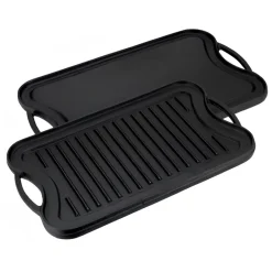 HAGE Płyta patelnia żeliwna grillowa 51x26 cm dwustronna