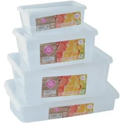 HEGA Lunchbox pojemnik prostokątny / 0,5 l / 5,5 x 14,5 x 9,5 cm / transparentny / tworzywo sztuczne