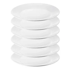 IKEA OFTAST BIAŁY 6x TALERZ 25 CM