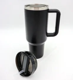 IMCHEX | BLACK | Kubek termiczny 1200 ml ze słomką
