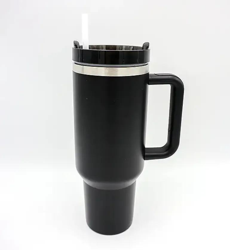 IMCHEX | BLACK | Kubek termiczny 1200 ml ze słomką