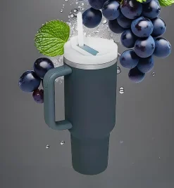 IMCHEX | CHARCOAL | Kubek termiczny 1200 ml ze słomką
