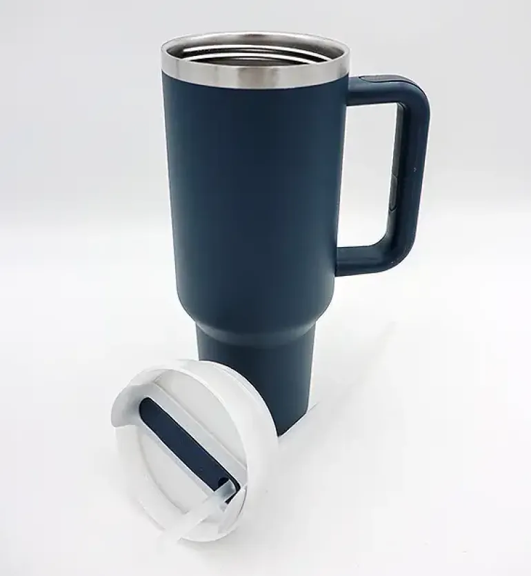 IMCHEX | CHARCOAL | Kubek termiczny 1200 ml ze słomką + 10 szklanych słomek