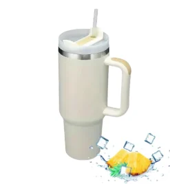 IMCHEX | CREAM | Kubek termiczny 1200 ml ze słomką