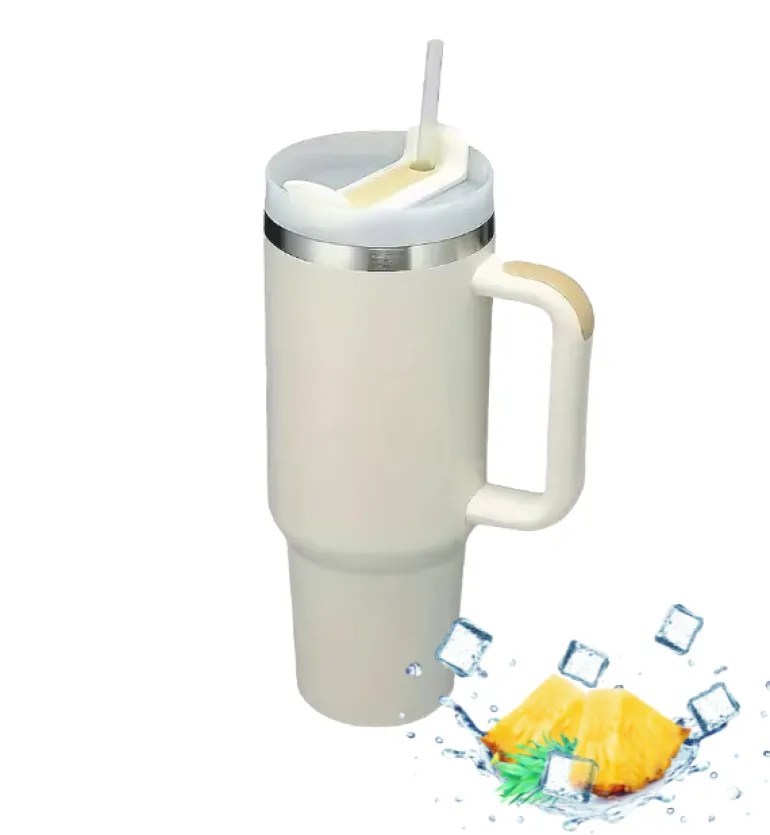 IMCHEX | CREAM | Kubek termiczny 1200 ml ze słomką