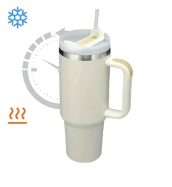IMCHEX | CREAM | Kubek termiczny 1200 ml ze słomką