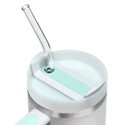 IMCHEX | EUCALYPTUS | Kubek termiczny 1200 ml ze słomką + 10 szklanych słomek