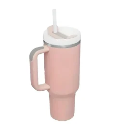 IMCHEX | PINK DUSK | Kubek termiczny 1200 ml ze słomką + 10 szklanych słomek