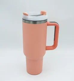 IMCHEX | PINK DUSK | Kubek termiczny 1200 ml ze słomką + 10 szklanych słomek