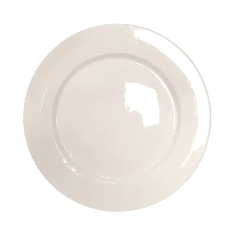 KAIA HOME AURA II Talerz obiadowy 26,5 cm / 18 sztuk ceramika ecru