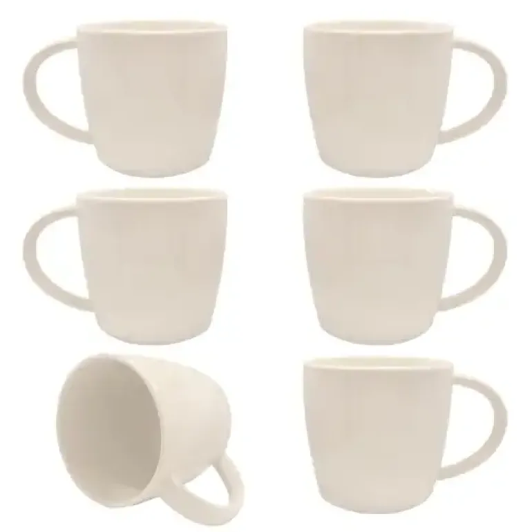 KAIA HOME AURA Kubek duży jumbo 650 ml 6 sztuk / ceramika ecru