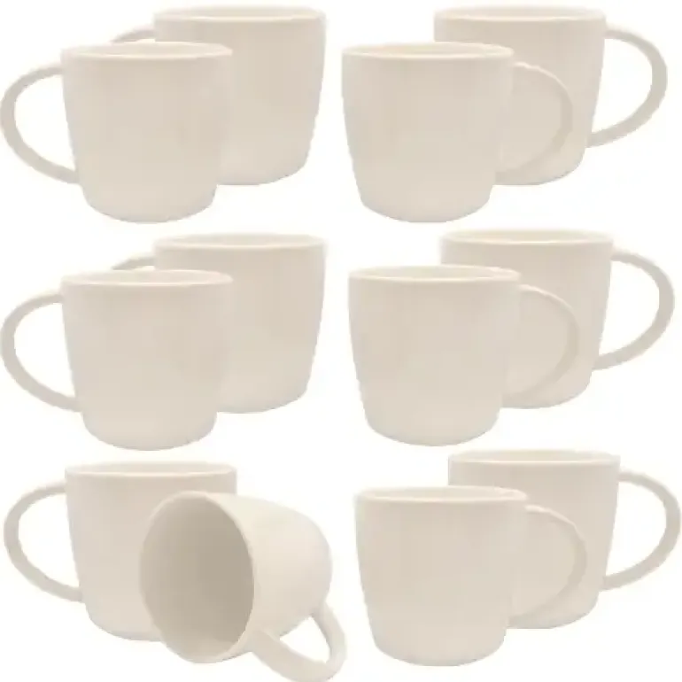 KAIA HOME AURA Kubek duży jumbo 650 ml 12 sztuk / ceramika ecru