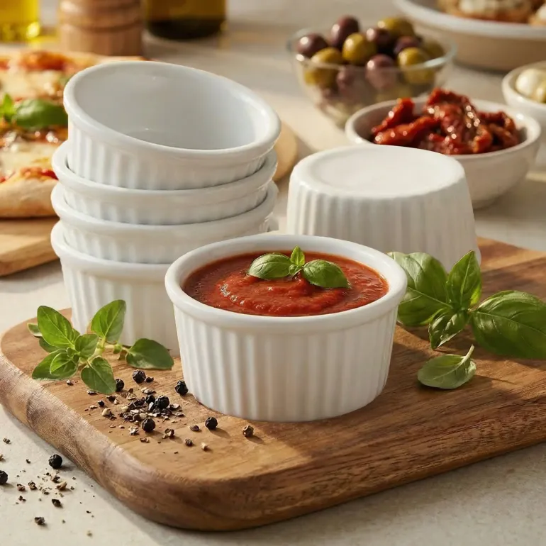 KAIA HOME BASIC CZARKA KOKILKA NACZYNIE RAMEKIN DIPÓWKA DO SOSÓW DIPÓW 50 ML 60 SZTUK