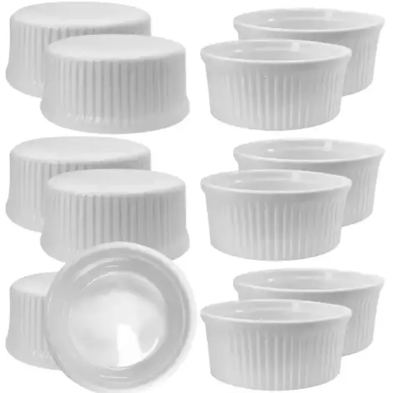 KAIA HOME BASIC Naczynie do zapiekania czarka ramekin 200 ml 12 sztuk / ceramika