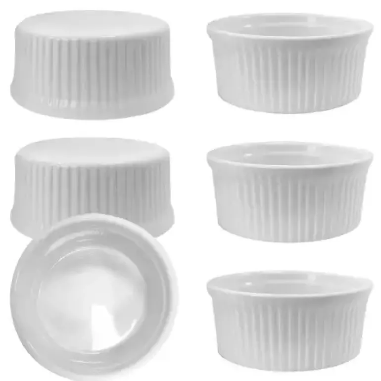 KAIA HOME BASIC Naczynie do zapiekania czarka ramekin 200 ml 6 sztuk / ceramika