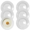 KAIA HOME BASIC Talerz głęboki 22 cm / 18 sztuk biała ceramika