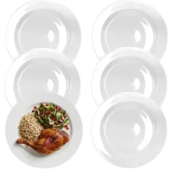 KAIA HOME BASIC Talerz obiadowy 28 cm / 18 sztuk biała ceramika